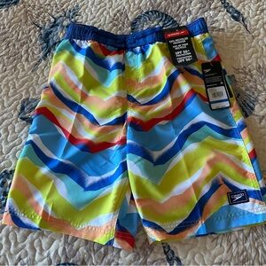 Speedo Multicolor Swim Shorts Boys Size XL (18-20). 28” Waist NWT